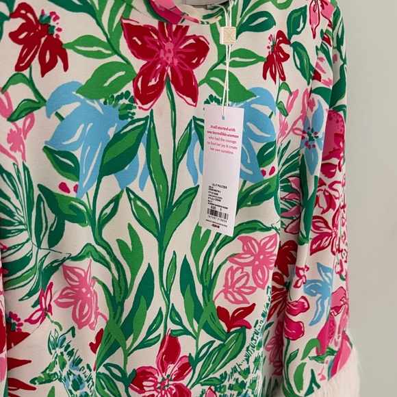 Agnes skirted shift romper 
Lilly Pulitzer Floral with Fringe-Holiday fun! - Picture 6 of 14